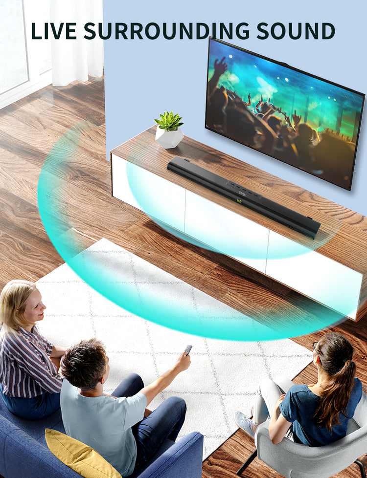 Sound Bar for TV with Built-in Subwoofer 2021 NEW 36 Inch